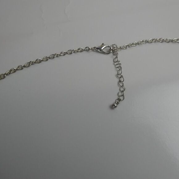 Green Owl 2" Pendant Silver Tone Chain Necklace Rhinestone Plus Size Friendly - Picture 10 of 12